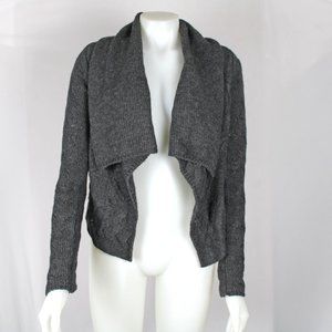 Vince Cropped Shawl Collar Wool Alpaca Sweater